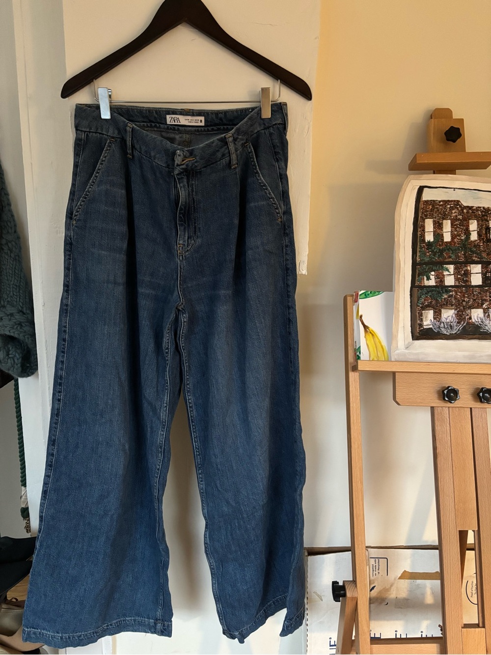 Zara Men's Bootcut Jeans in Deep Blue Denim